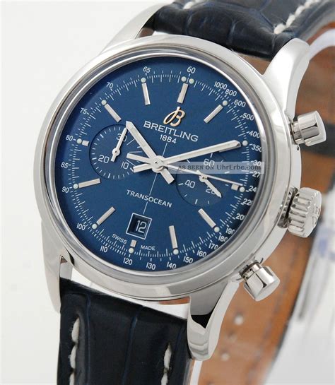 breitling transocean chronograph 38 blue|breitling transocean vintage.